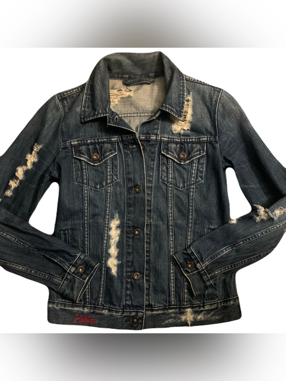 Levi’s distressed denim trucker jacket
